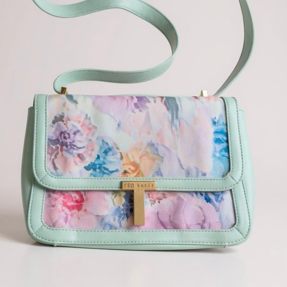 Ted Baker Handbags - Ted Baker Mint Floral Crossbody Bag